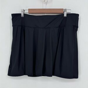 Lands' End Women's Black Swim Skirt With Built in Shorts Plus Size 1X 16W-18W